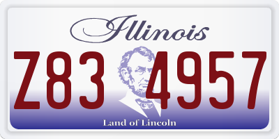 IL license plate Z834957
