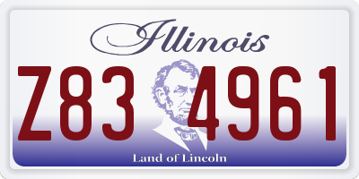 IL license plate Z834961