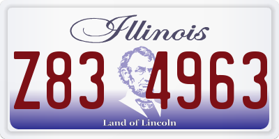 IL license plate Z834963