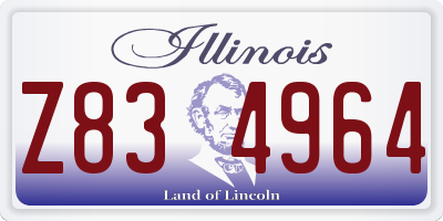 IL license plate Z834964