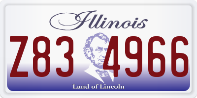 IL license plate Z834966