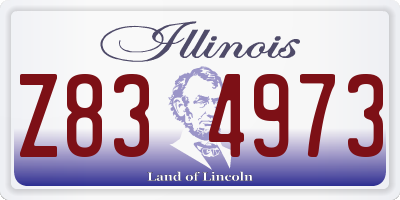 IL license plate Z834973