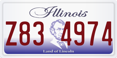 IL license plate Z834974