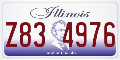 IL license plate Z834976