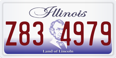 IL license plate Z834979