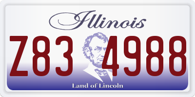 IL license plate Z834988