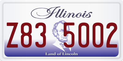 IL license plate Z835002