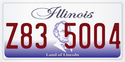 IL license plate Z835004