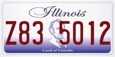 IL license plate Z835012