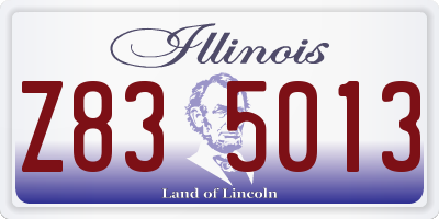 IL license plate Z835013