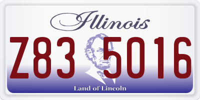 IL license plate Z835016