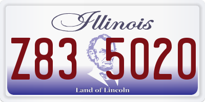IL license plate Z835020