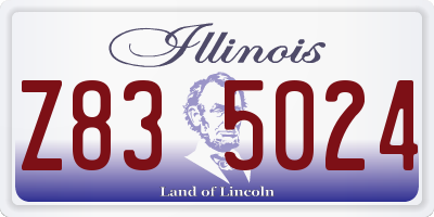 IL license plate Z835024