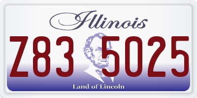 IL license plate Z835025