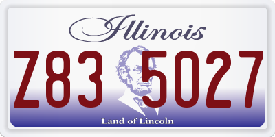 IL license plate Z835027