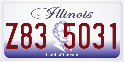 IL license plate Z835031