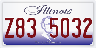 IL license plate Z835032