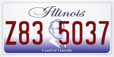 IL license plate Z835037