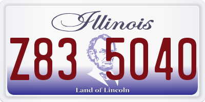 IL license plate Z835040