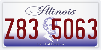 IL license plate Z835063