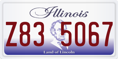IL license plate Z835067
