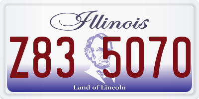 IL license plate Z835070