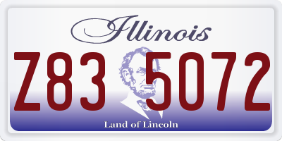 IL license plate Z835072