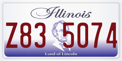IL license plate Z835074