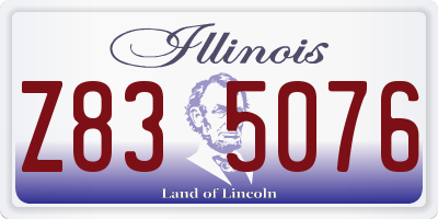 IL license plate Z835076