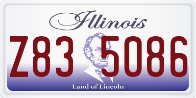IL license plate Z835086