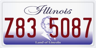 IL license plate Z835087