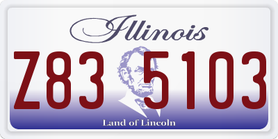IL license plate Z835103