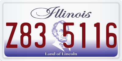 IL license plate Z835116
