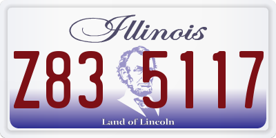 IL license plate Z835117
