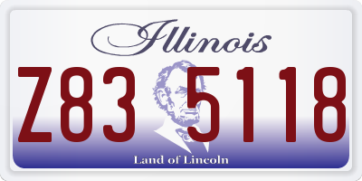 IL license plate Z835118