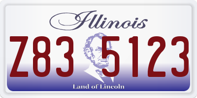 IL license plate Z835123
