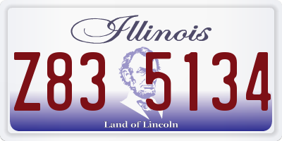 IL license plate Z835134