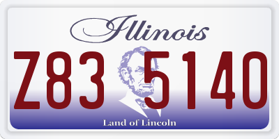 IL license plate Z835140