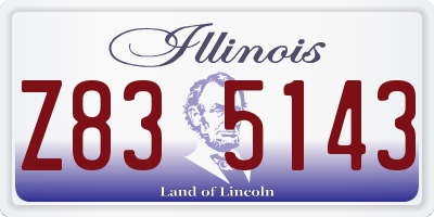 IL license plate Z835143