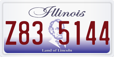 IL license plate Z835144