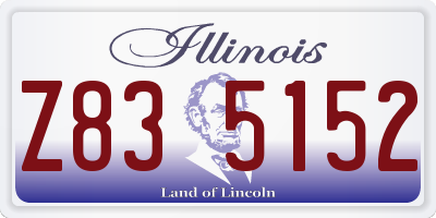 IL license plate Z835152
