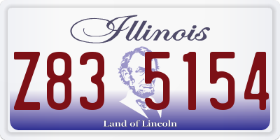 IL license plate Z835154