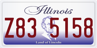 IL license plate Z835158