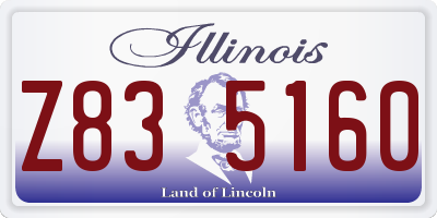 IL license plate Z835160