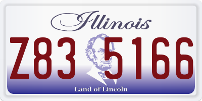 IL license plate Z835166
