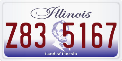IL license plate Z835167