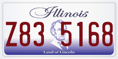 IL license plate Z835168