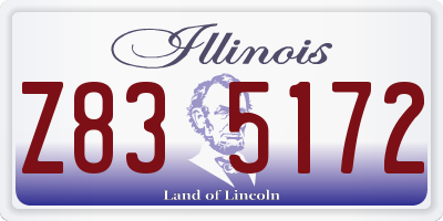 IL license plate Z835172