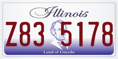 IL license plate Z835178