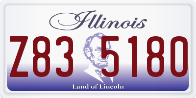 IL license plate Z835180